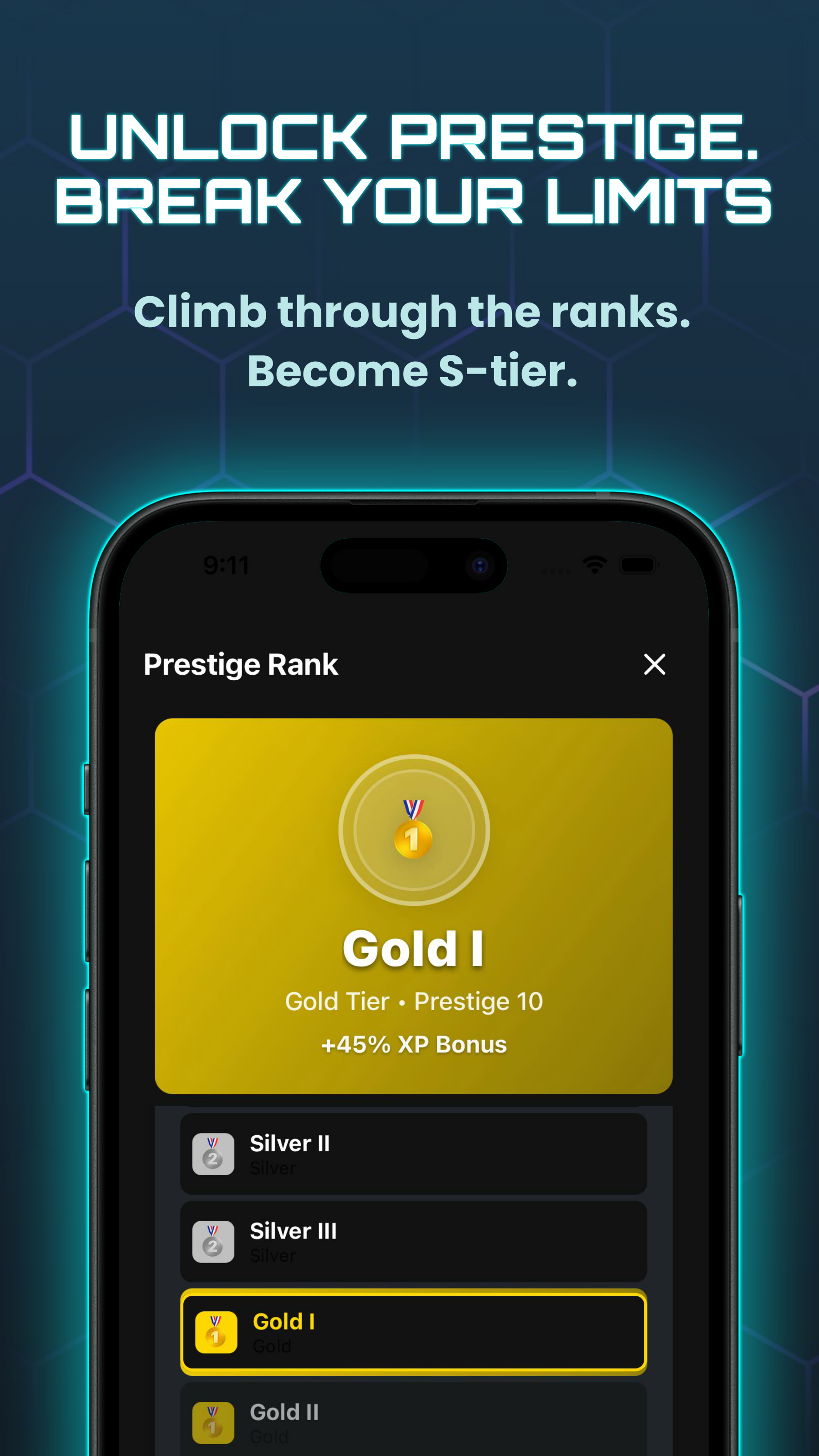 Prestige System Screen